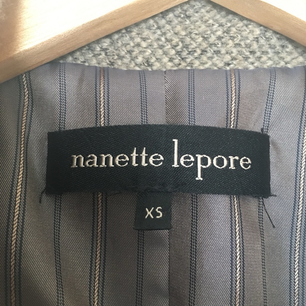 Nanette Lepore Women's d’Orsay’ Tan Tweed Jacket XS w/ Unique Details - Picture 12 of 12